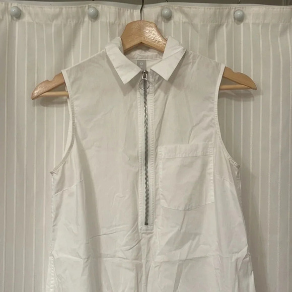 Athleta - Uptown Shell - White Sleeveless Blouse - Half Zip - Size XXS - Picture 8 of 11